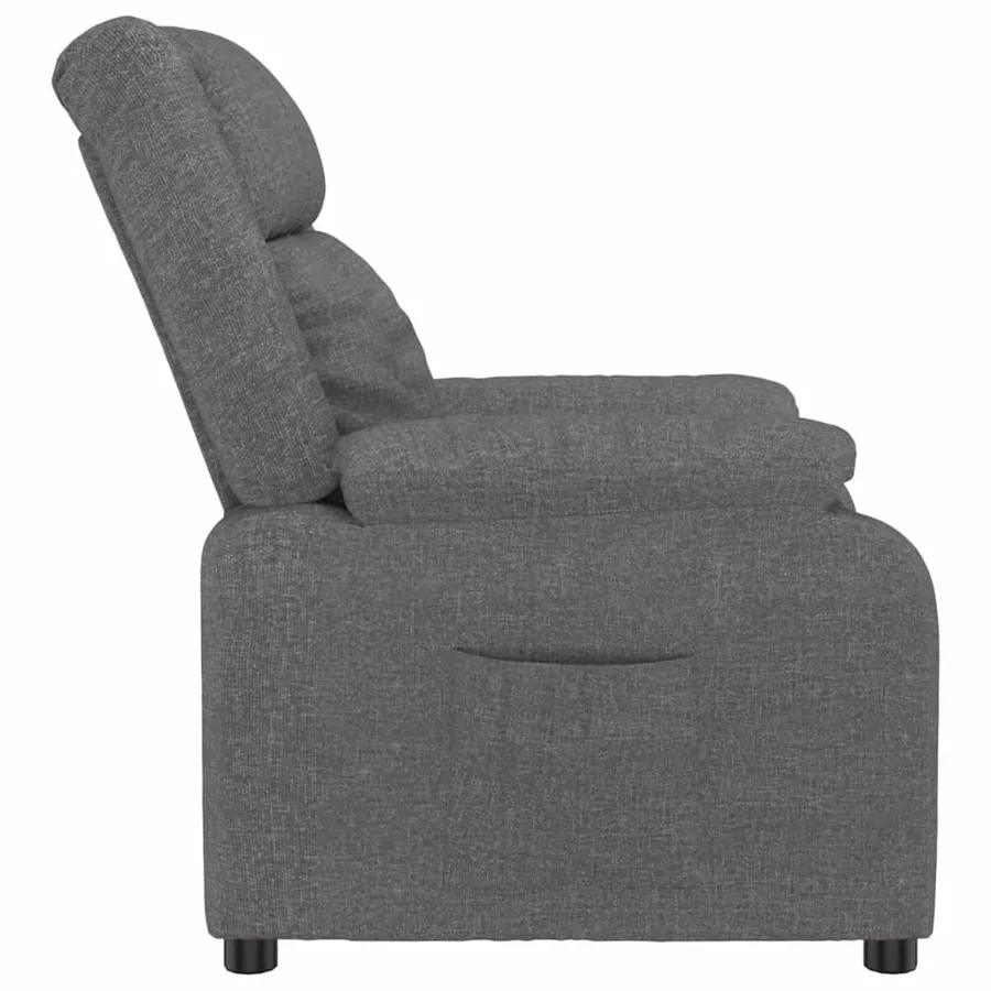 Fauteuil inclinable Gris foncé Tissu - 4