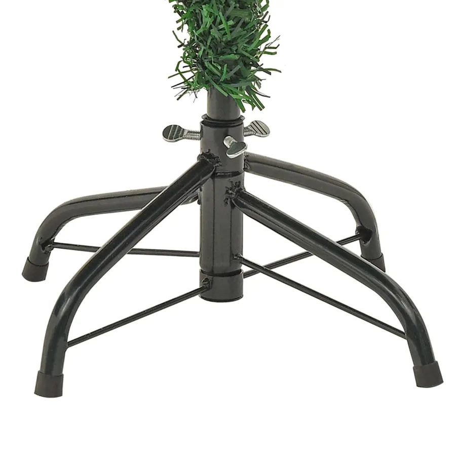 Sapin de Noël pré-éclairé et pommes de pin vert 150cm PVC et PE - 8