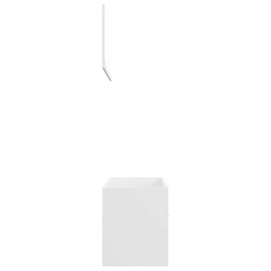 Ensemble de meubles de salle de bain 2pcs blanc bois ingénierie - 7