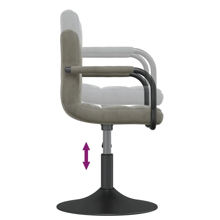 Tabouret de bar Gris clair Velours - 6