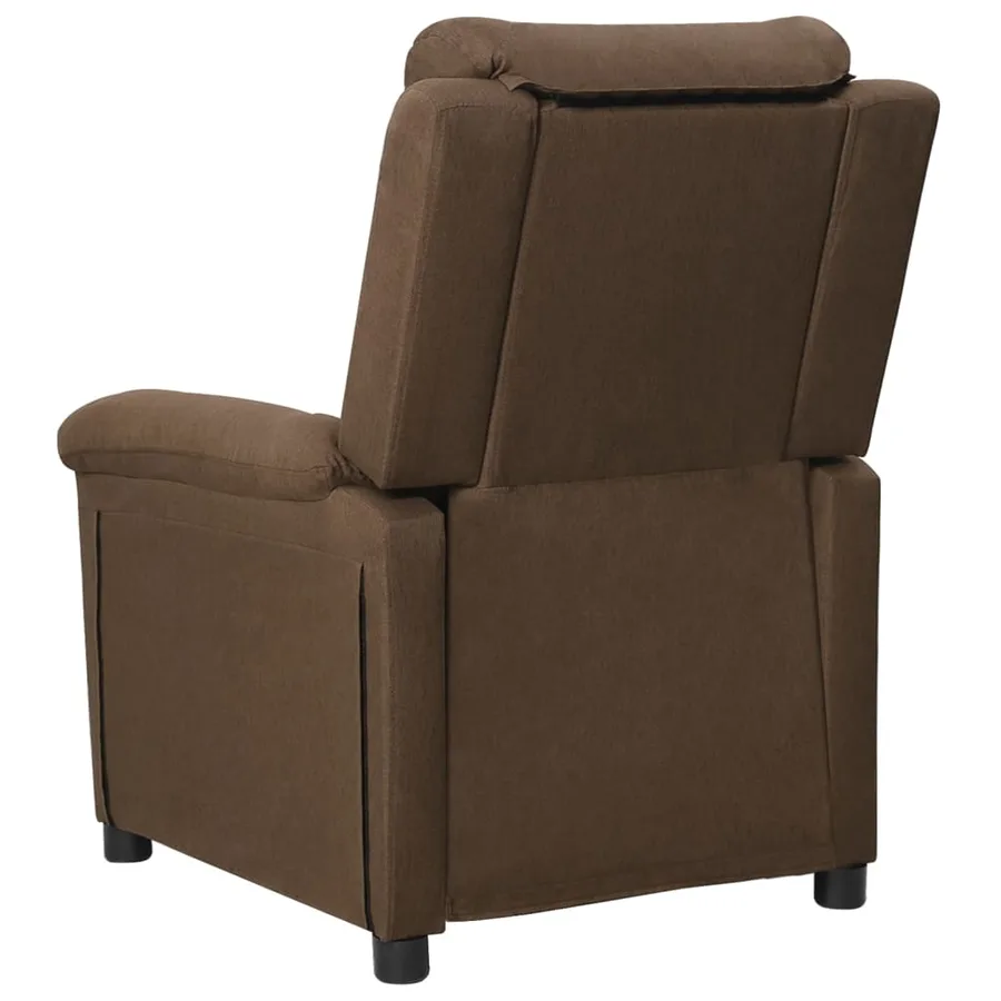 Fauteuil inclinable électrique Marron Tissu - 5