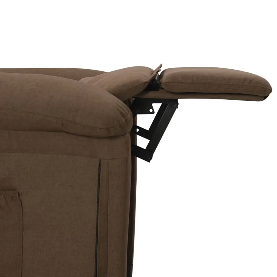 Fauteuil inclinable électrique Marron Tissu - 7