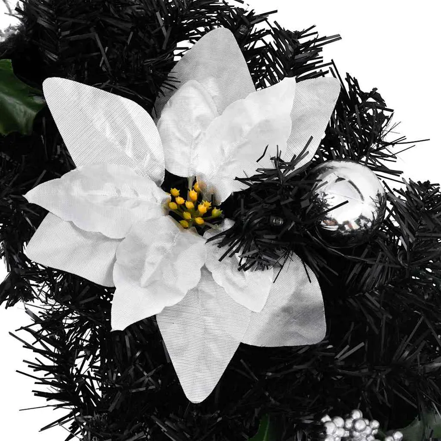 Arche de Noël avec lumières LED Noir 90 cm PVC - 5