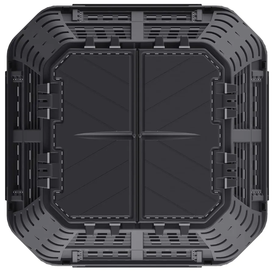 Composteur de jardin Noir 93,3x93,3x146 cm 1000 L - 4