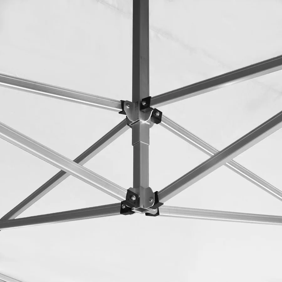 Tente de réception pliable avec parois Aluminium 4,5x3 m Blanc - 10