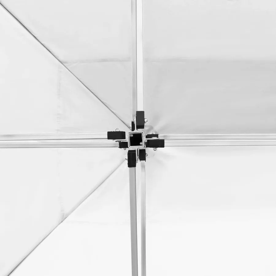 Tente de réception pliable avec parois Aluminium 4,5x3 m Blanc - 9