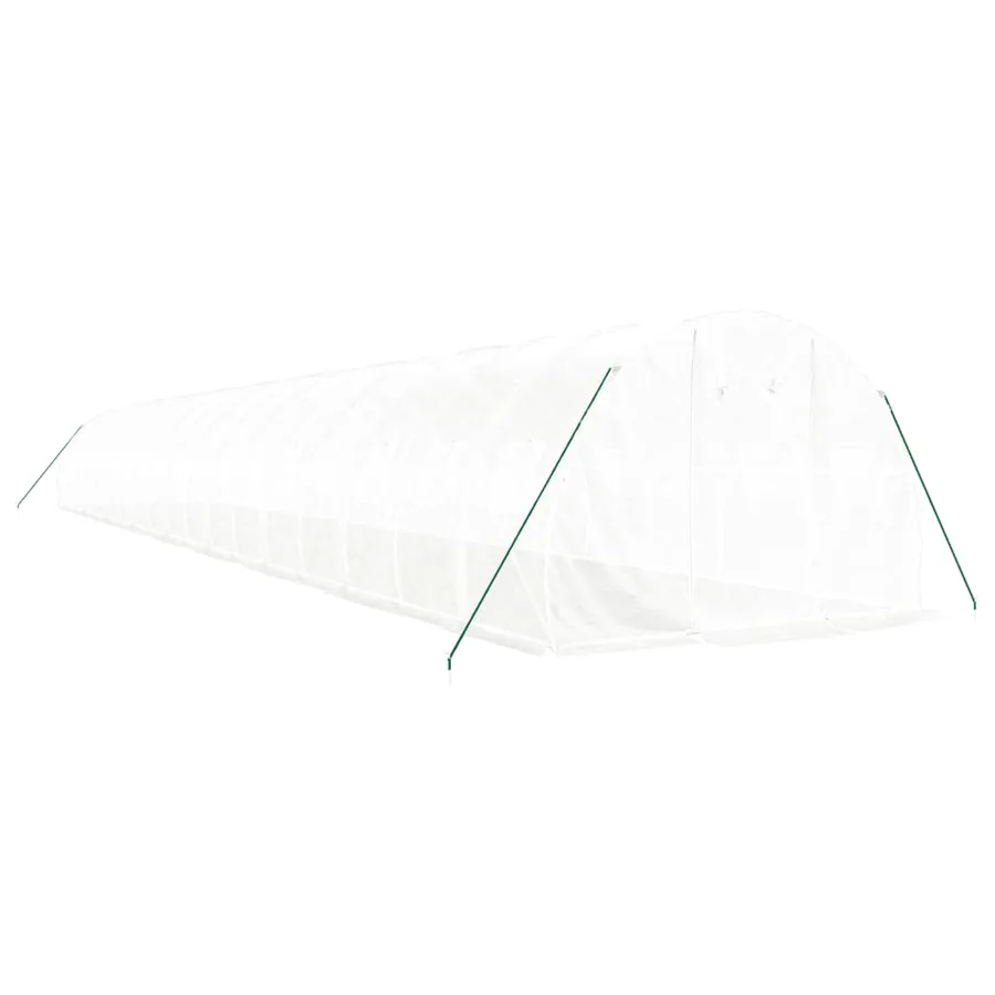 Serre avec cadre en acier blanc 54 m² 18x3x2 m - 3