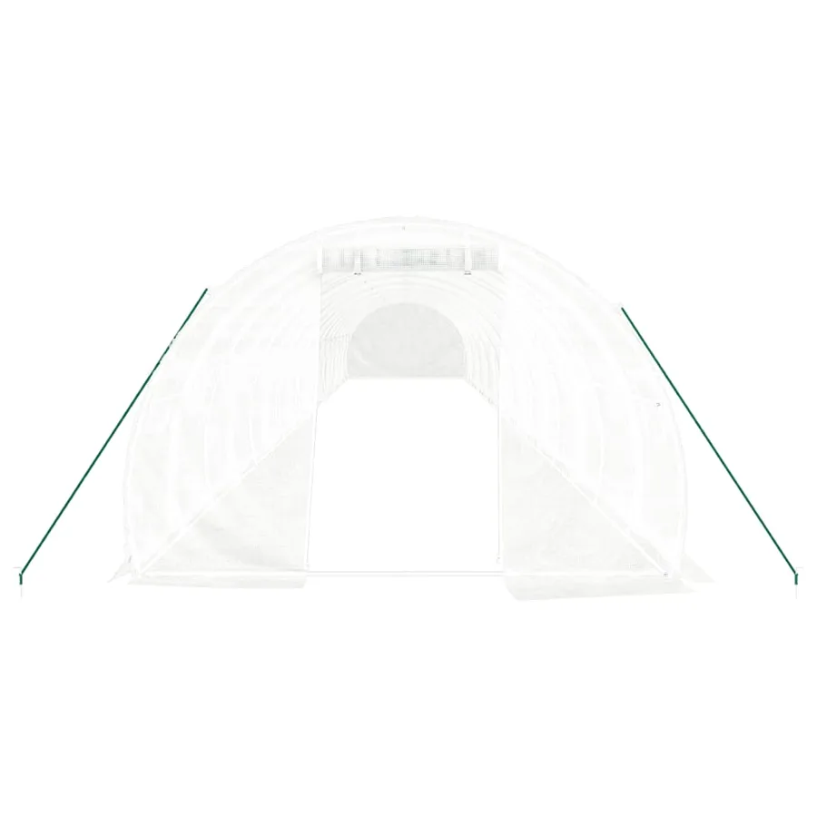 Serre avec cadre en acier blanc 54 m² 18x3x2 m - 4