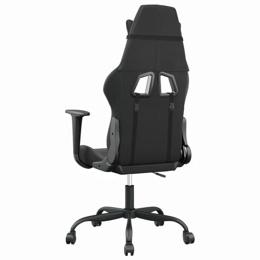 Chaise de jeu de massage Noir et gris Similicuir - 5