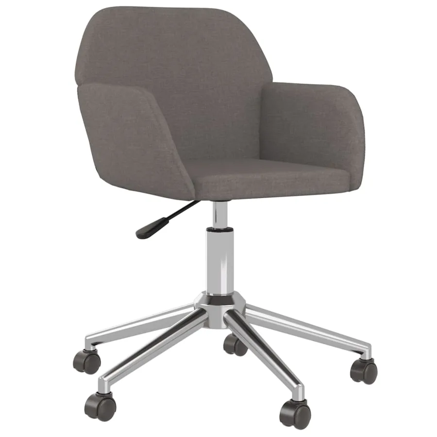 Chaises pivotantes à manger lot de 2 Gris foncé Tissu - 3