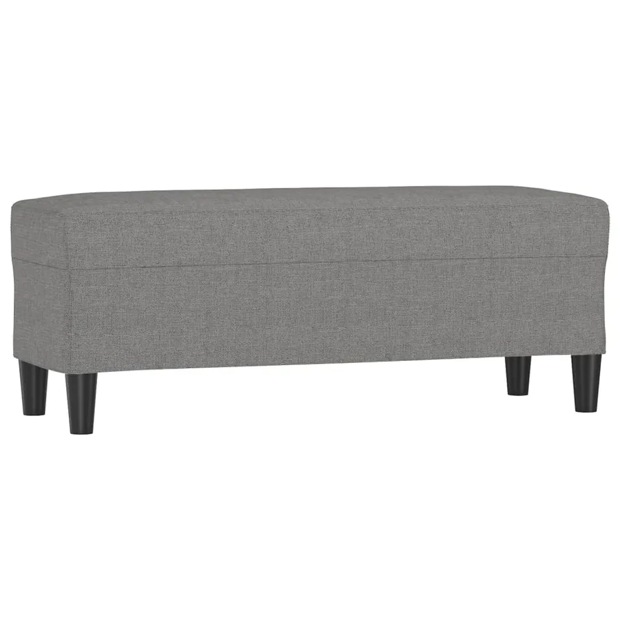 Banc Gris foncé 100x35x41 cm Tissu - 2