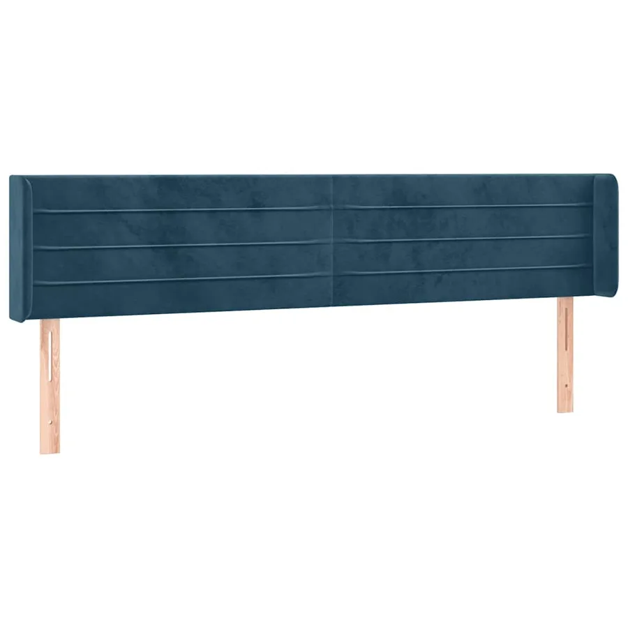 Tête de lit à LED Bleu foncé 163x16x78/88 cm Velours - 3