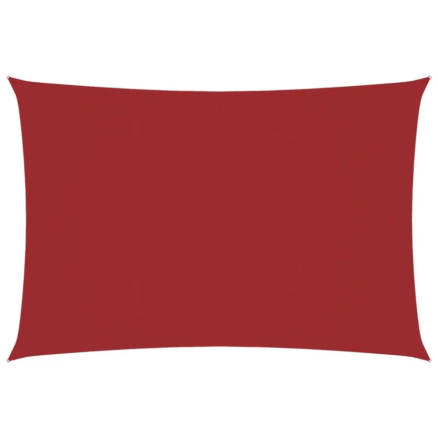 Voile de parasol tissu oxford rectangulaire 3x6 m rouge - 2