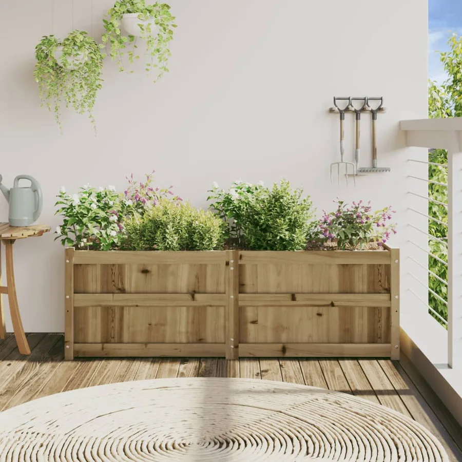 Jardinière 150x50x50 cm bois de pin imprégné - 3