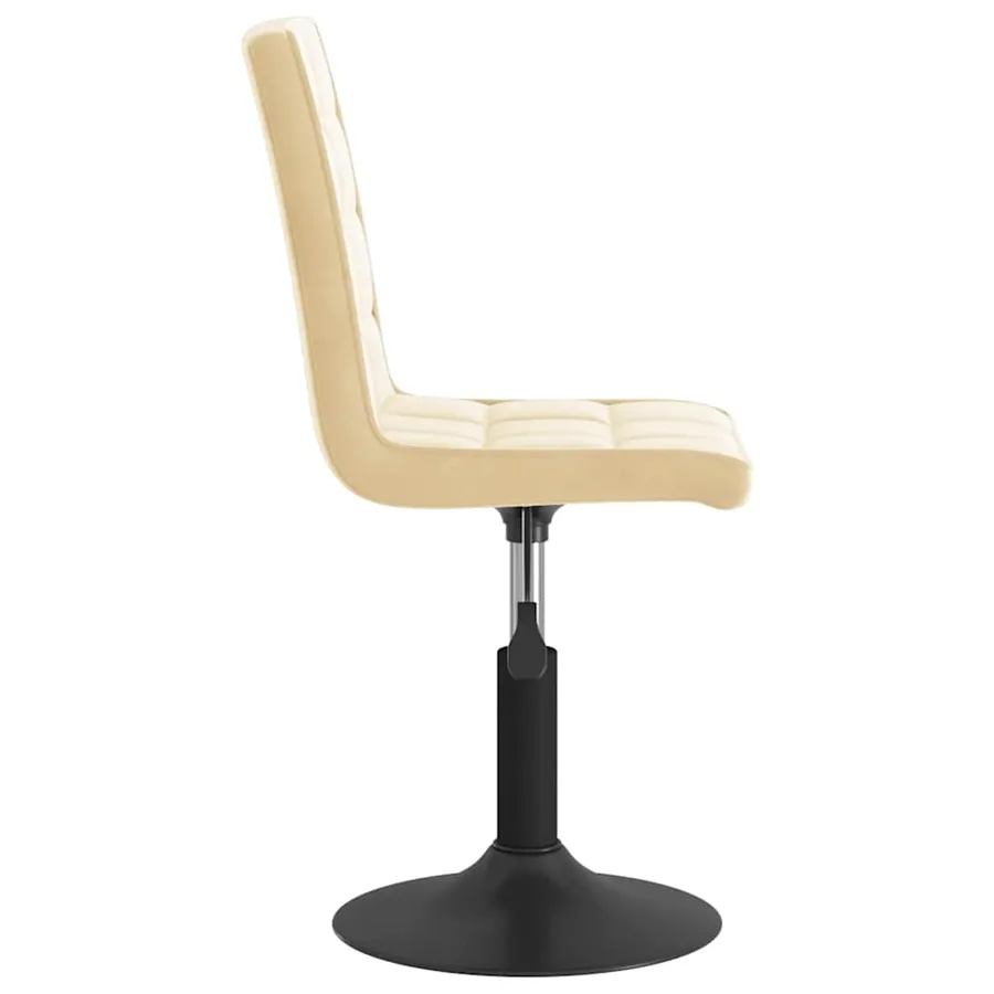 Chaises pivotantes à manger lot de 6 crème velours - 5