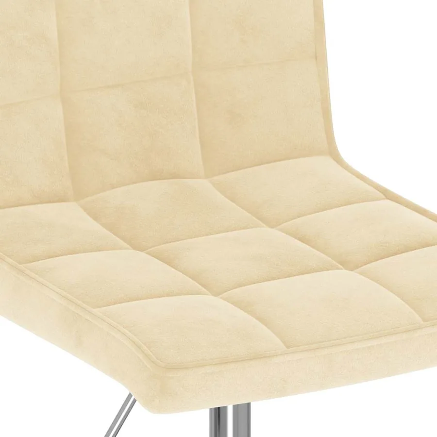 Chaises pivotantes à manger lot de 6 crème velours - 8