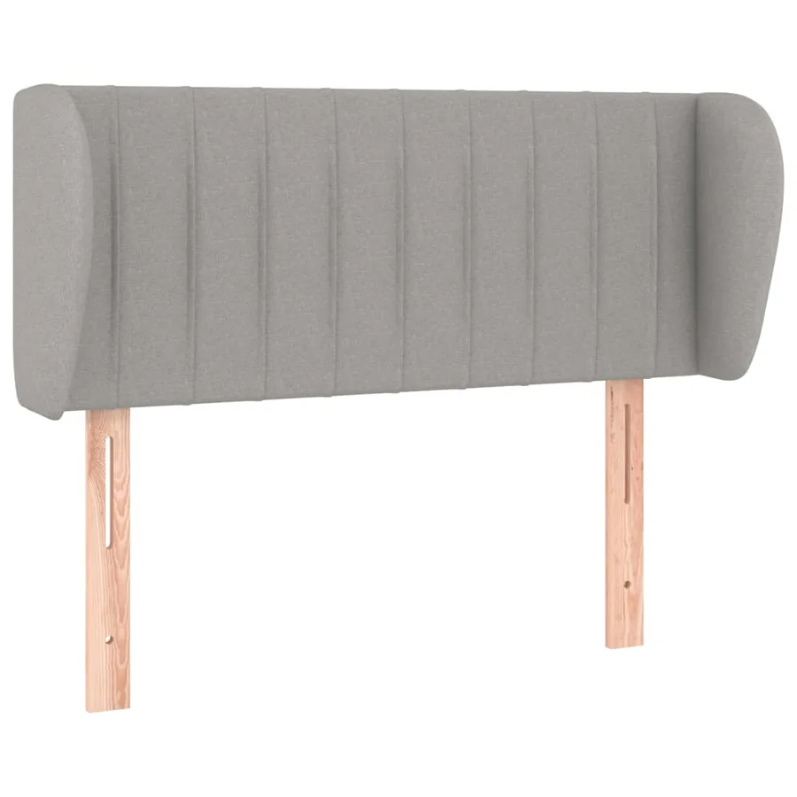 Tête de lit avec oreilles Gris clair 83x23x78/88 cm Tissu - 2