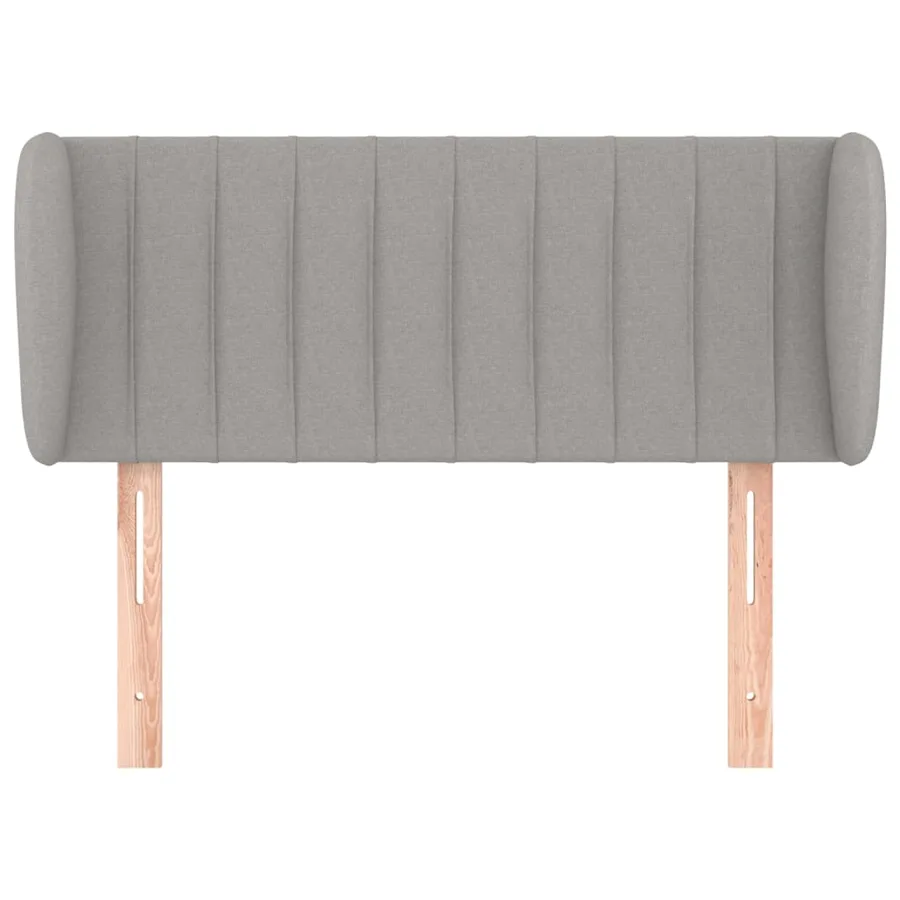 Tête de lit avec oreilles Gris clair 83x23x78/88 cm Tissu - 3