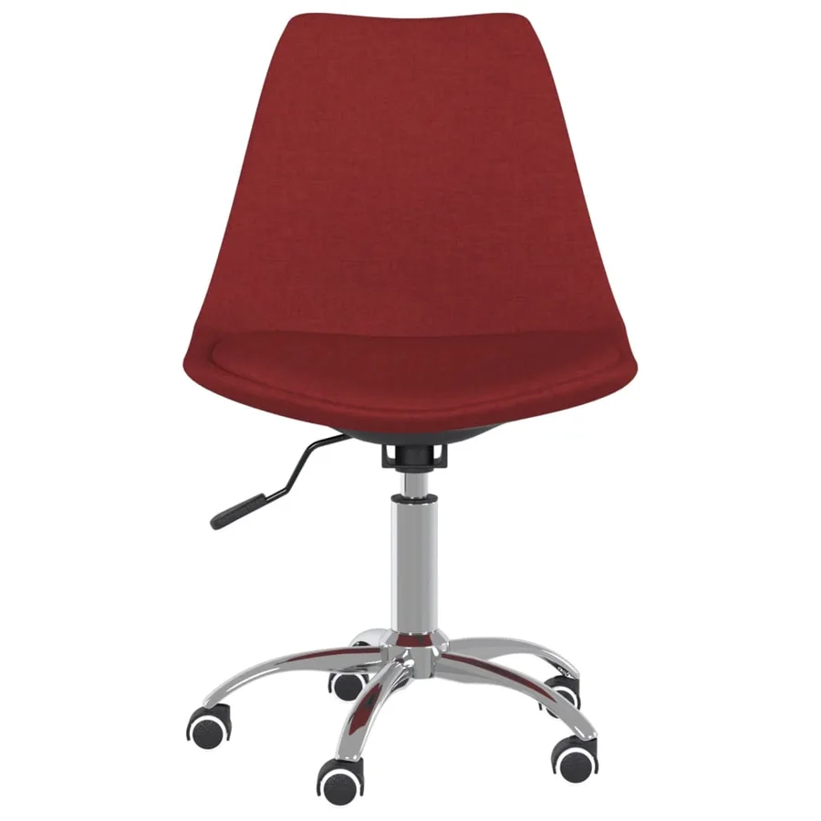 Chaises pivotantes à manger lot de 2 Rouge bordeaux Tissu - 4
