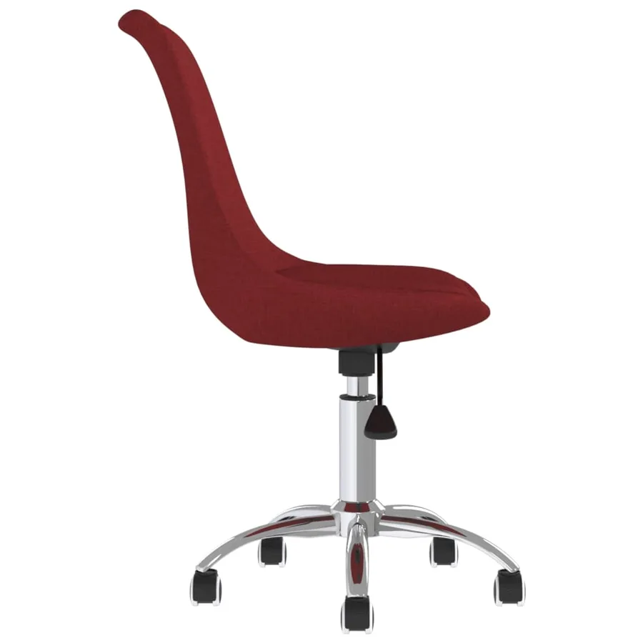 Chaises pivotantes à manger lot de 2 Rouge bordeaux Tissu - 5