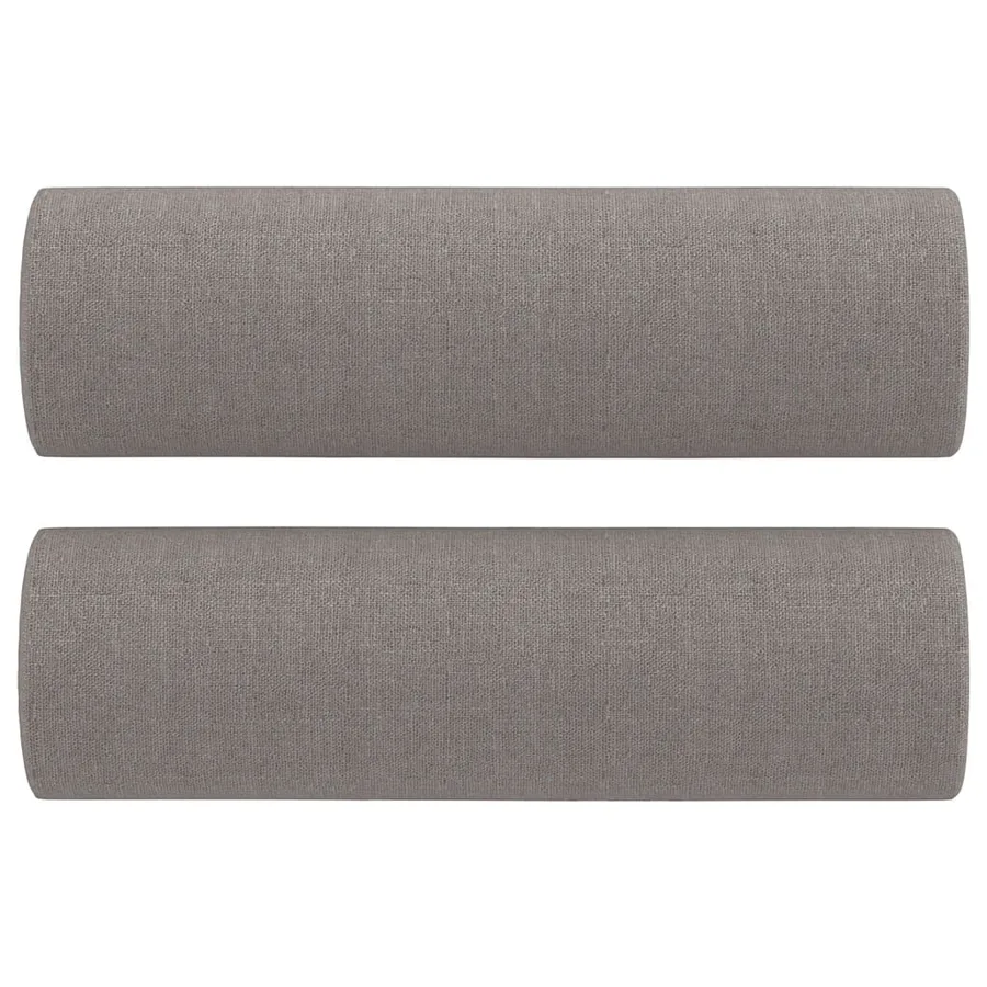 Canapé 2 places avec oreillers décoratifs taupe 120 cm tissu - 5
