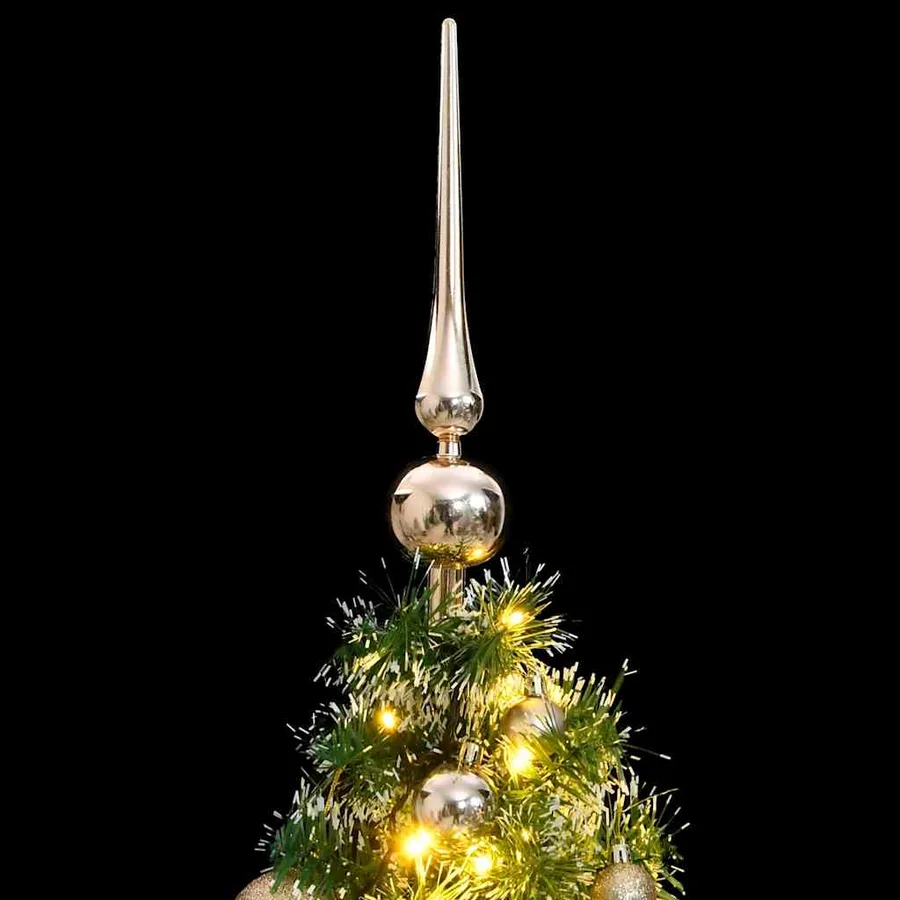 Sapin de Noël artificiel 150 LED&boules&neige floquée 120 cm - 2