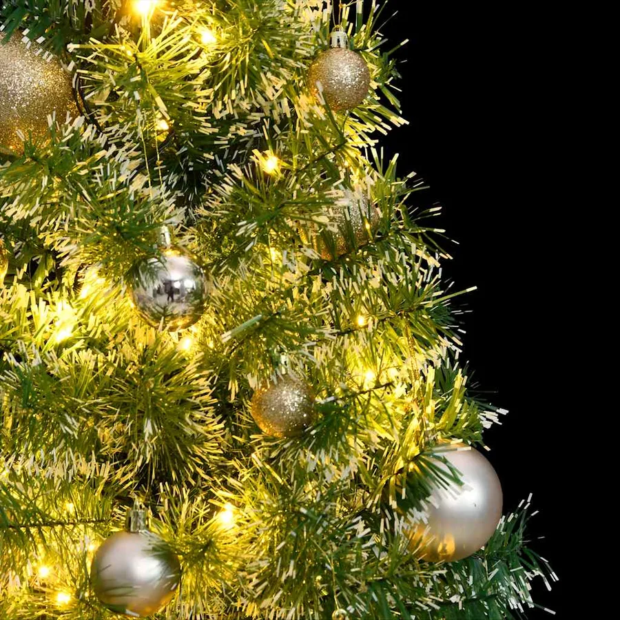 Sapin de Noël artificiel 150 LED&boules&neige floquée 120 cm - 3