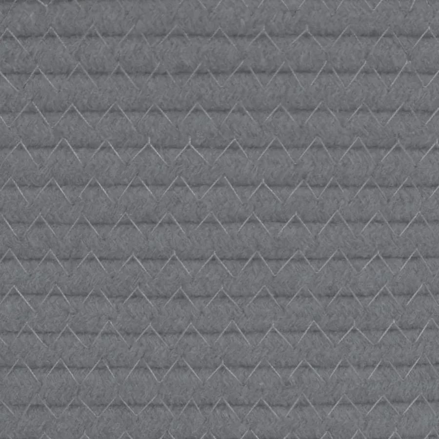 Panier de rangement gris et blanc Ø43x38 cm coton - 7