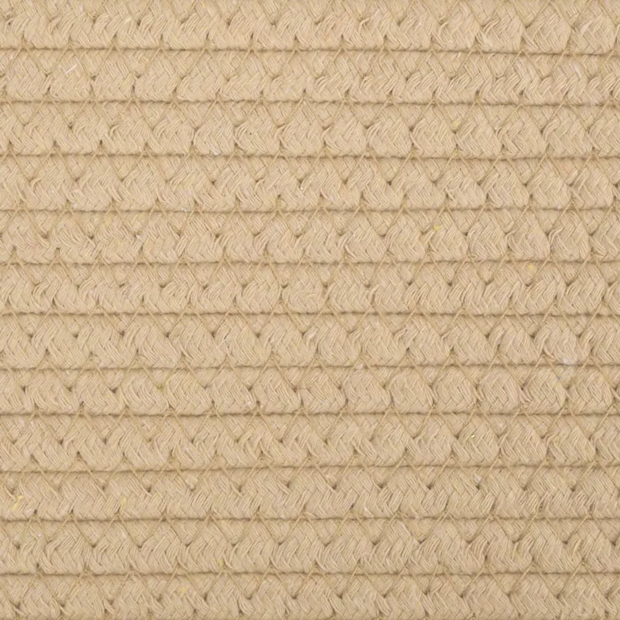 Panier de rangement beige et blanc Ø51x33 cm coton - 7