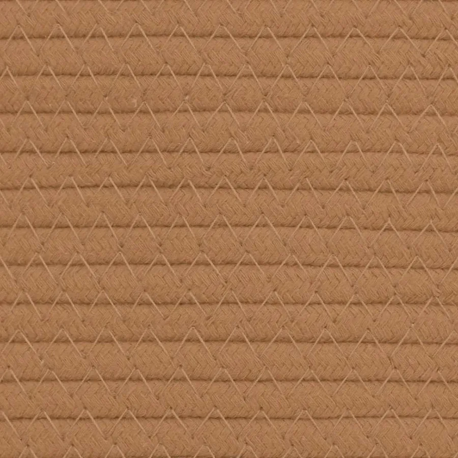 Panier de rangement marron et blanc Ø49x65 cm coton - 7