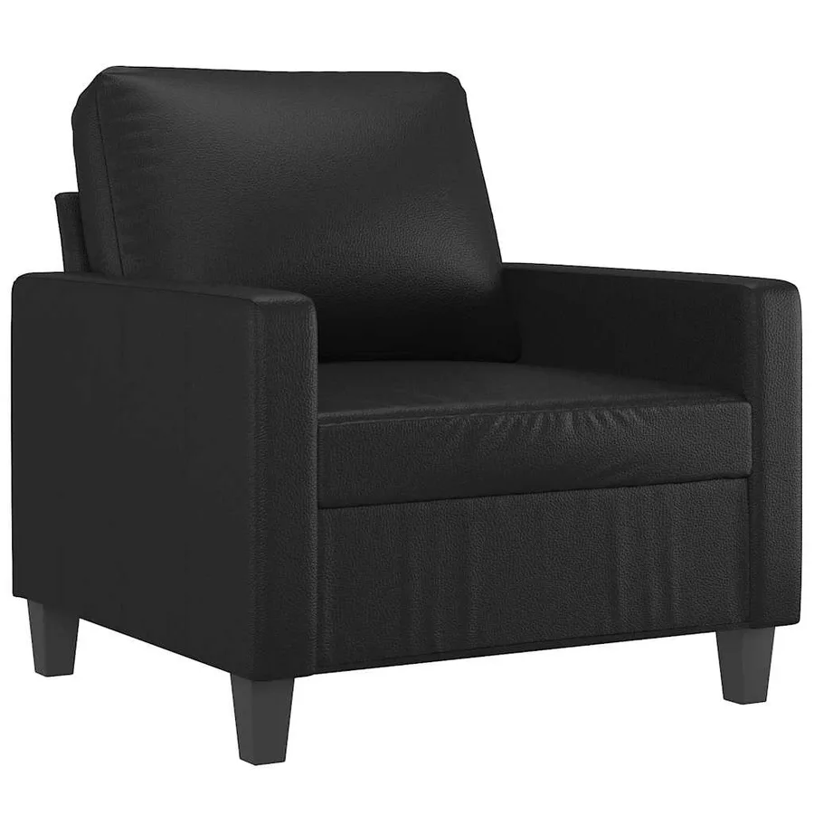 Fauteuil Noir 60 cm Similicuir - 2