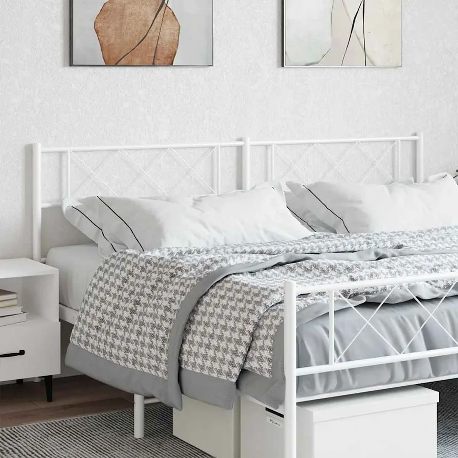 Tête de lit de remplacement métal blanc 180 cm