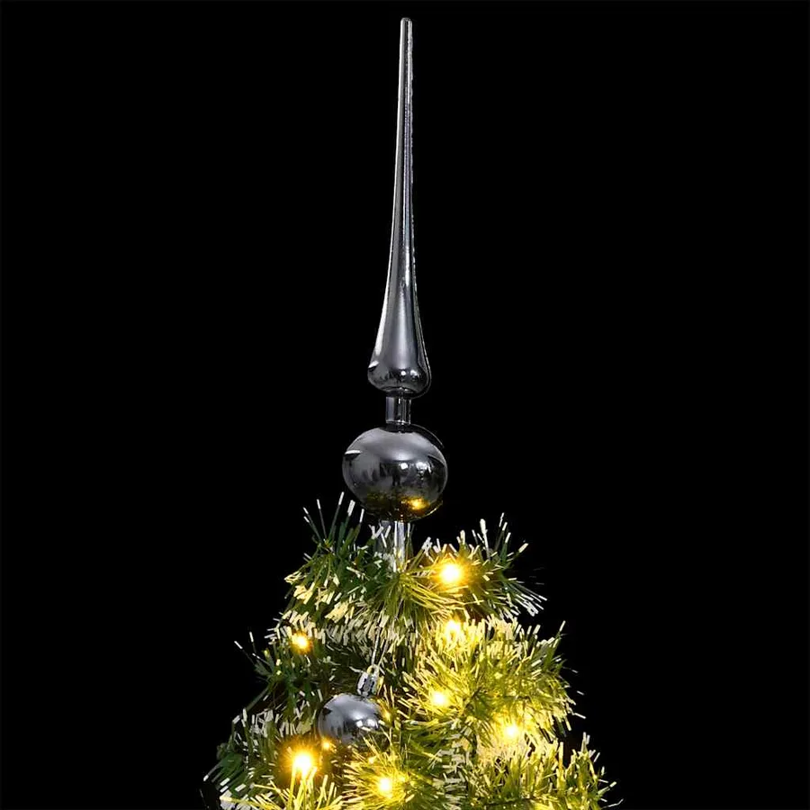 Sapin de Noël artificiel 150 LED&boules&neige floquée 150 cm - 2