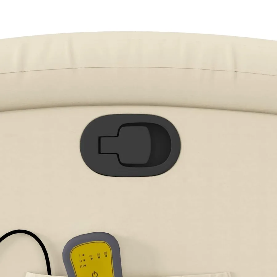 Fauteuil inclinable de massage Crème Similicuir - 11