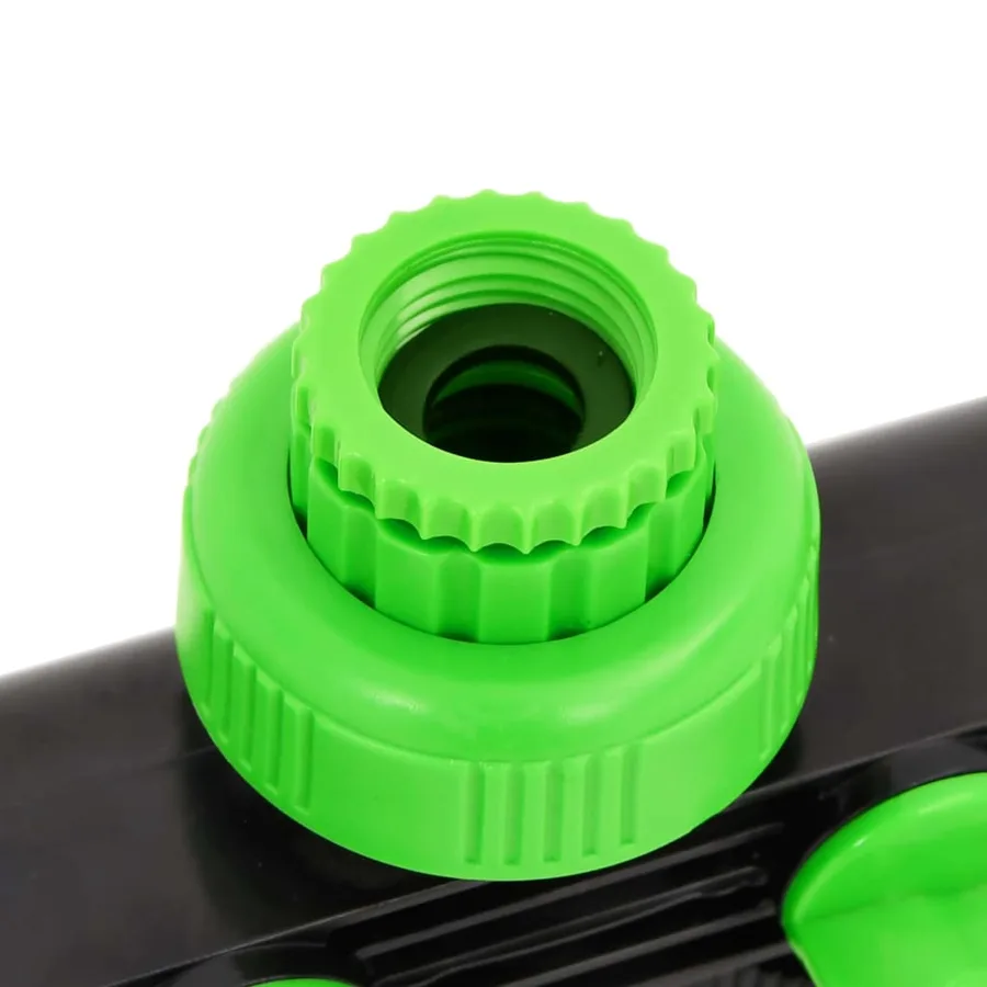 Adaptateur de robinet à 4 voies vert/noir 19,5x6x11 cm ABS & PP - 3