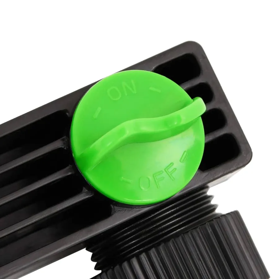 Adaptateur de robinet à 4 voies vert/noir 19,5x6x11 cm ABS & PP - 4