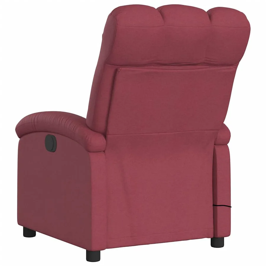 Fauteuil de massage inclinable Rouge bordeaux Tissu - 7