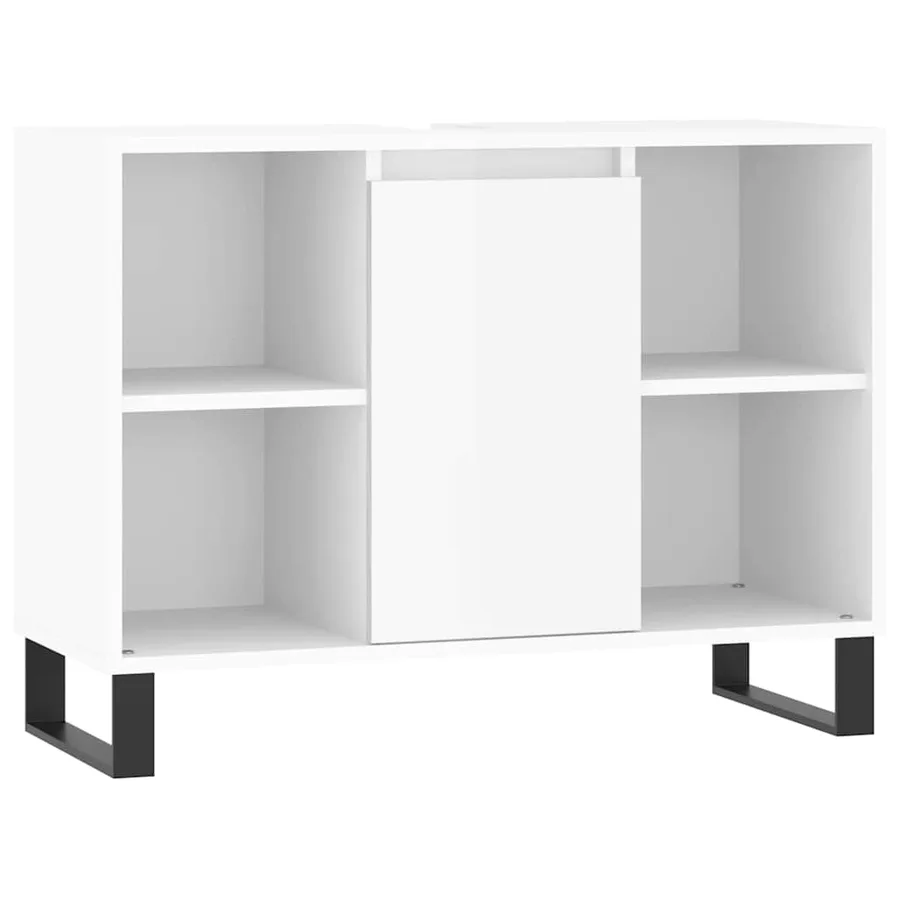 Armoire de salle de bain blanc brillant 80x33x60 cm - 2