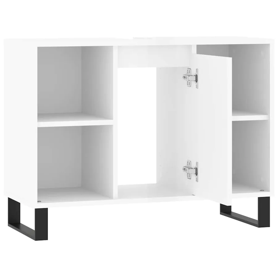 Armoire de salle de bain blanc brillant 80x33x60 cm - 5