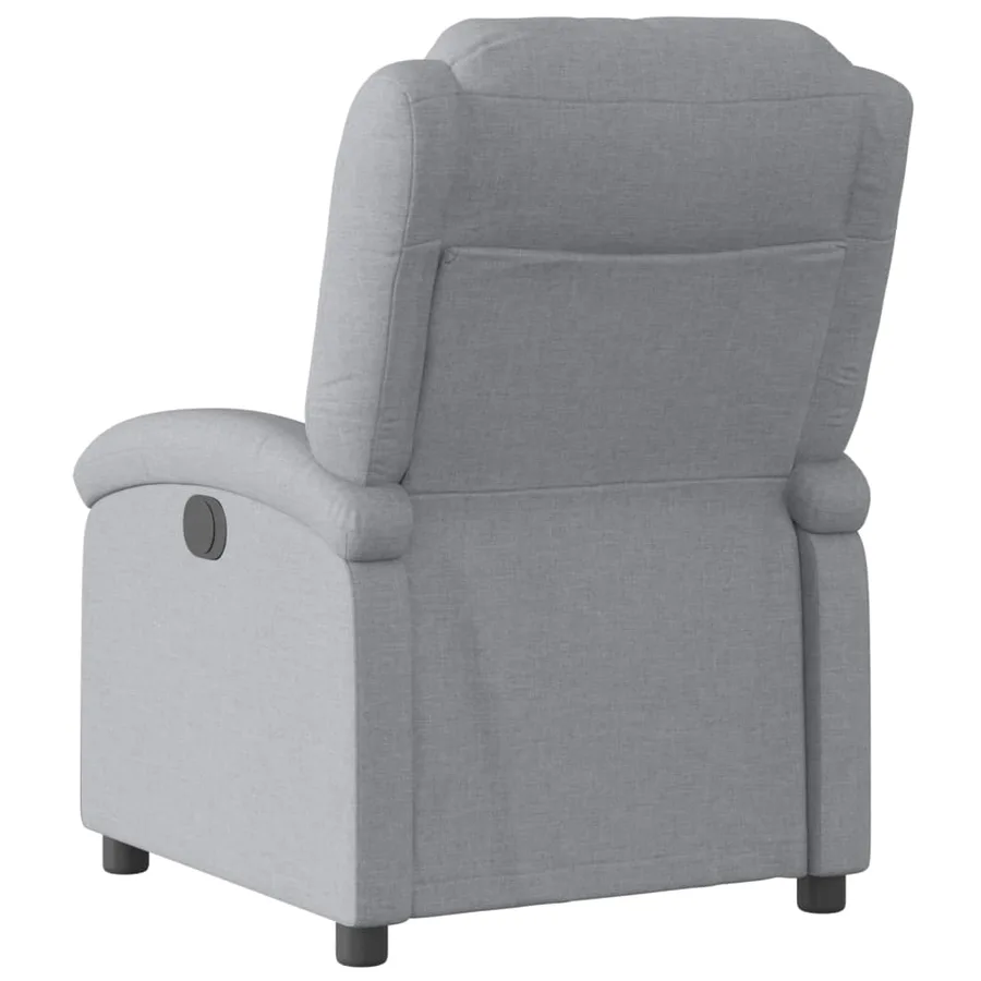 Fauteuil inclinable gris clair tissu - 3