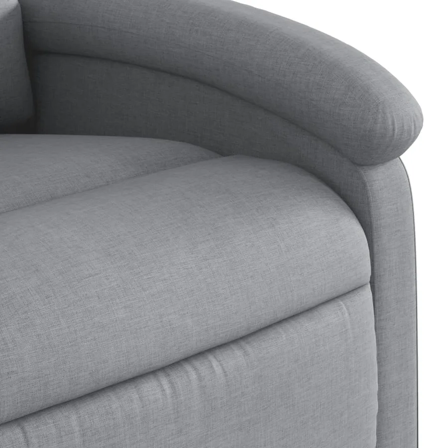 Fauteuil inclinable gris clair tissu - 8