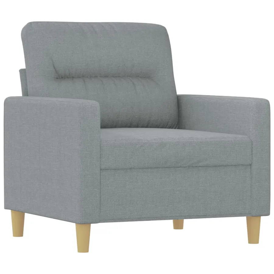 Ensemble de canapés 4 pcs avec coussins Gris clair Tissu - 3