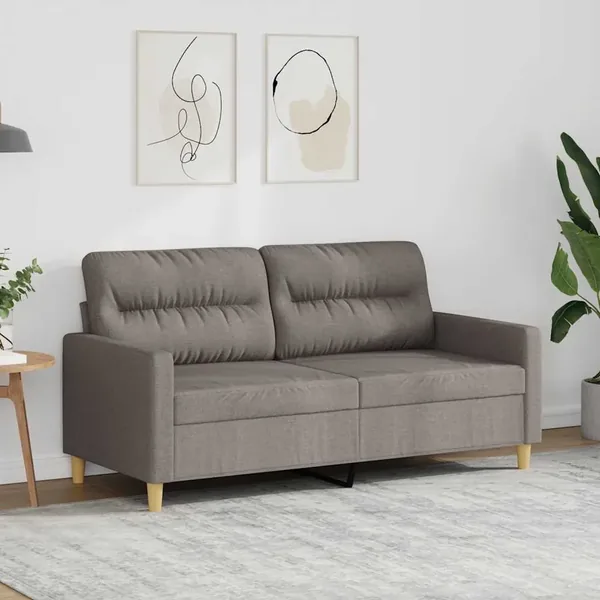 Canapé à 2 places Taupe 140 cm Tissu