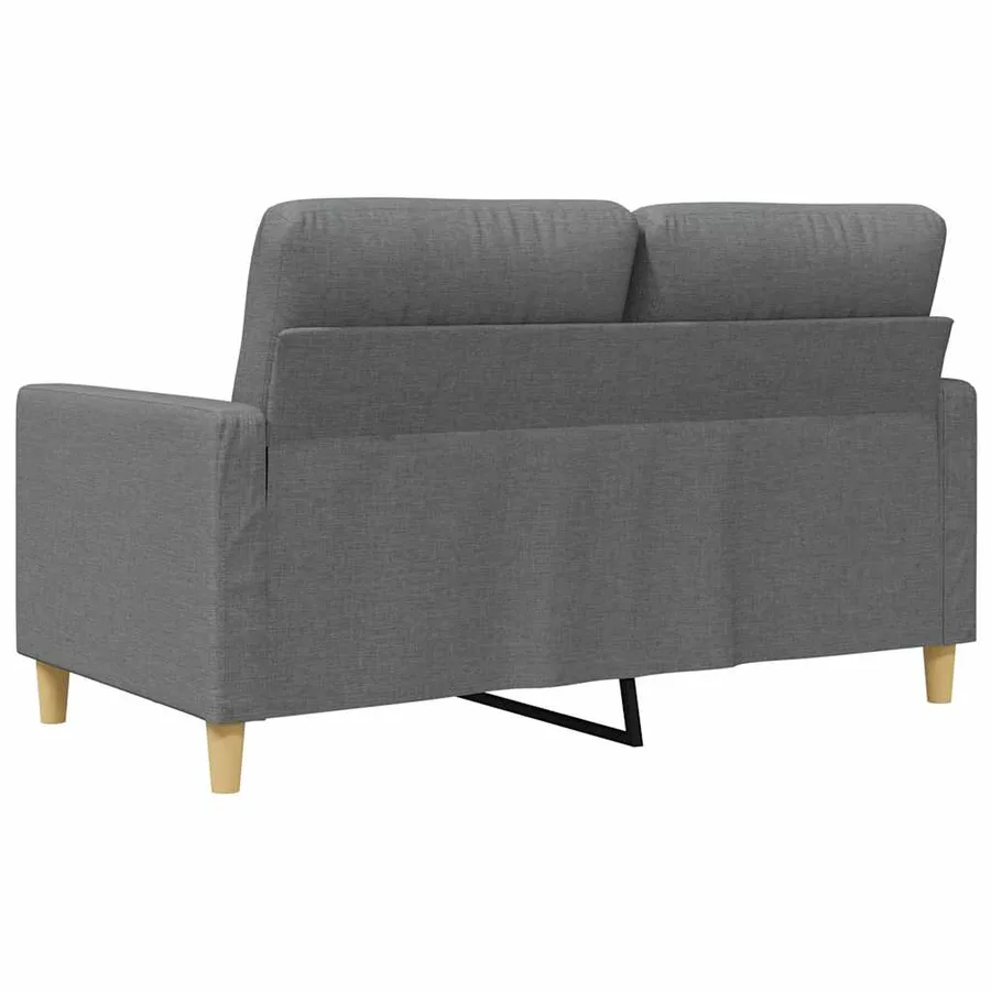 Canapé à 2 places Gris foncé 120 cm Tissu - 6