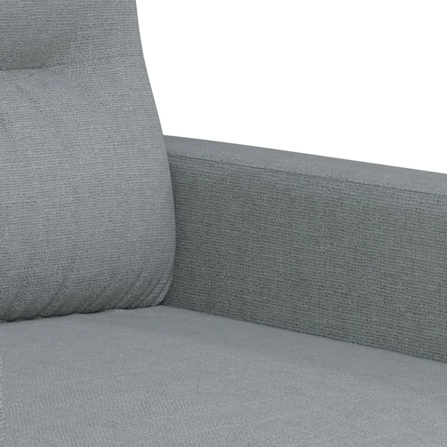 Ensemble de canapés 2 pcs coussins gris clair tissu - 5