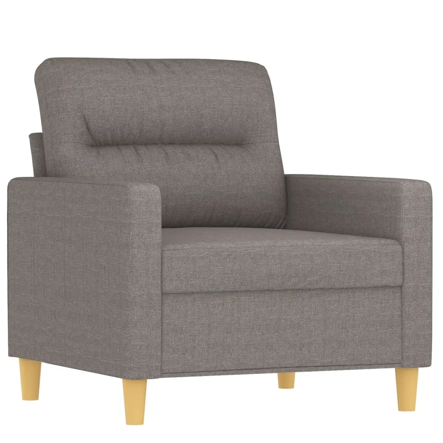 Ensemble de canapés 3 pcs avec coussins taupe tissu - 3