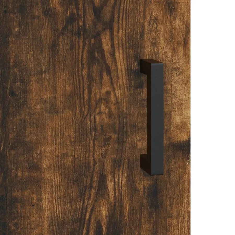 Armoire murale chêne fumé 69,5x34x90 cm bois d'ingénierie - 11