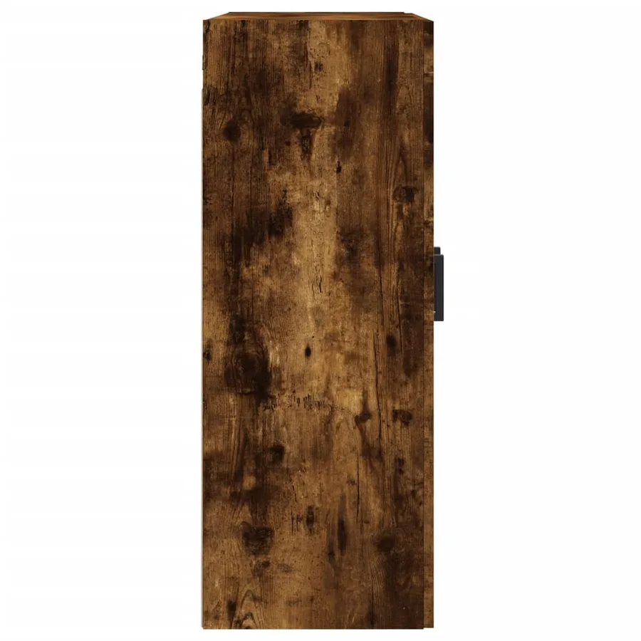 Armoire murale chêne fumé 69,5x34x90 cm bois d'ingénierie - 8
