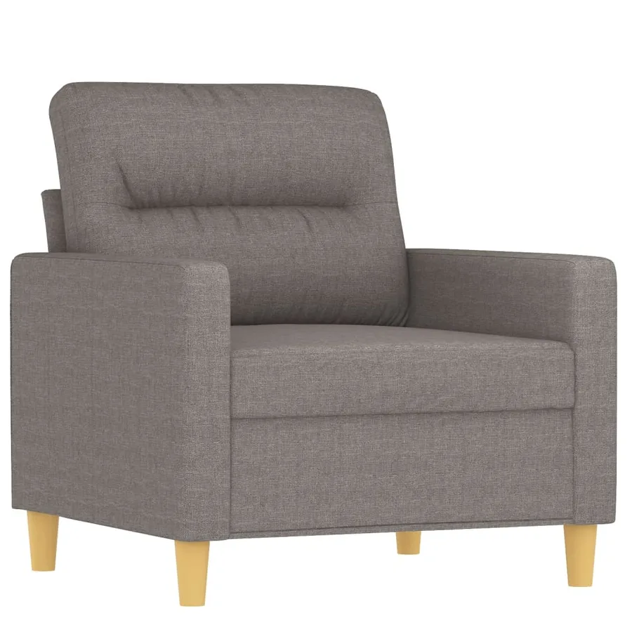 Ensemble de canapés 4 pcs avec coussins taupe tissu - 3