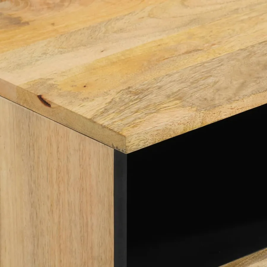 Tables de chevet 2 pcs 40x33x46 cm Bois de manguier solide - 9